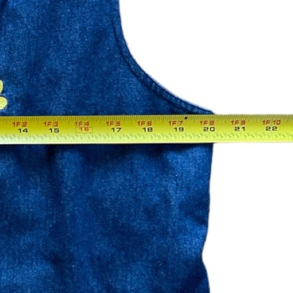 Vintage Sophia Rose Denim Daisy Embroidered Vest. Size XL - Picture 8 of 8